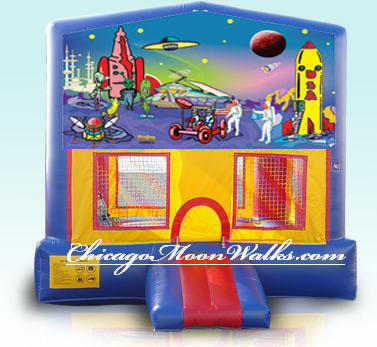 Alien Inflatable Bounce House Rental Chicago Moonwalks IL